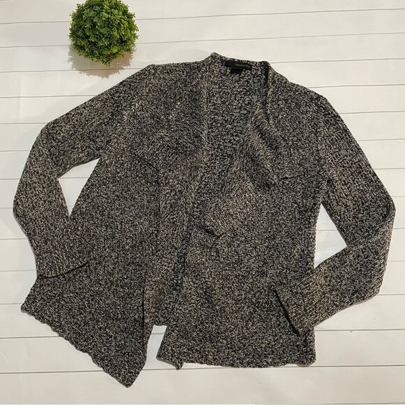 Calvin‎ Klein Jeans Black Gray Knit Cardigan Sweater Women’s Size Medium - Picture 1 of 11